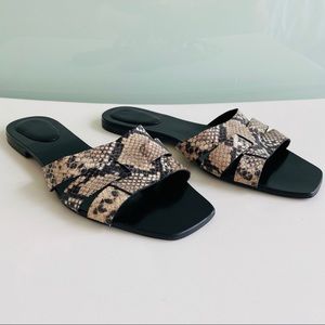 Massimo Dutti Python Skin Sandals